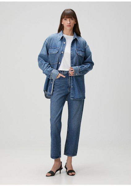 Camryn Mavi Organik Pamuk Denim Gömlek fiyatları