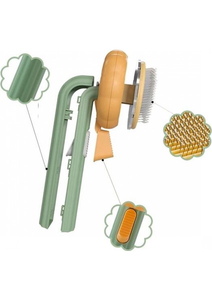 Plastik Yeşil Evcil Hayvan Bakım Pet Fırçası Çok Amaçlı Pet Fırçası Yeşil (4887) indirimleri