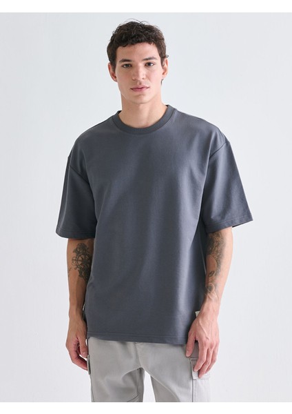 Yeni Sezon Bisiklet Yaka Kısa Kollu Erkek Sweatshirt