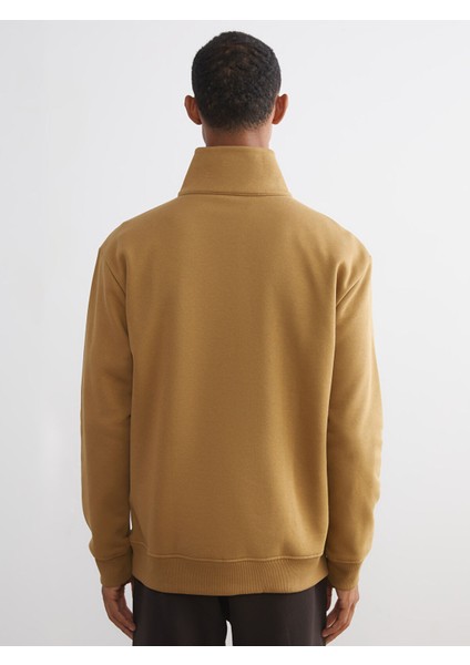 Yeni Sezon Fermuarlı Dik Yaka Erkek Kalın Sweatshirt fırsatları