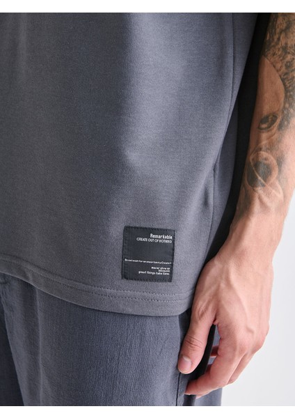 Yeni Sezon Bisiklet Yaka Kısa Kollu Erkek Sweatshirt indirimleri