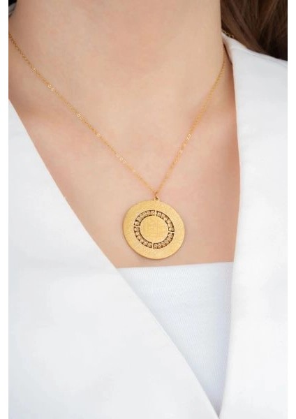 Zırh Dua Kolye – Çelik Altın Kaplama, Manevi Koruyucu Takı fiyatları