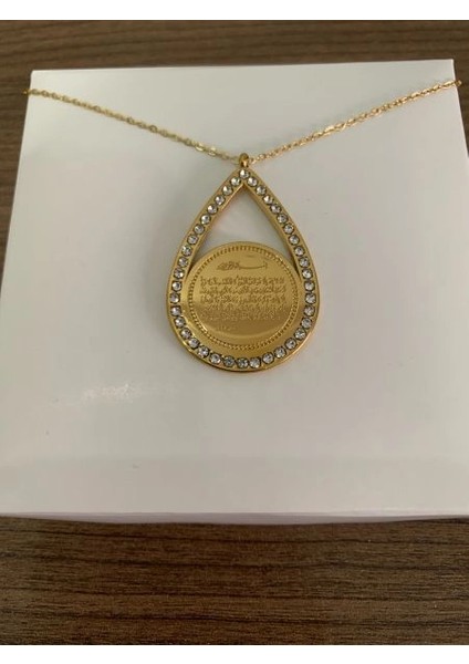 Armut Kolye - Ayetel Kürsi – Çelik Altın Kaplama, Manevi Koruyucu Takı fiyatları