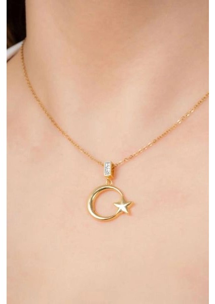 Ayyıldız Kolye – Çelik Altın Kaplama, Manevi Koruyucu Takı modelleri