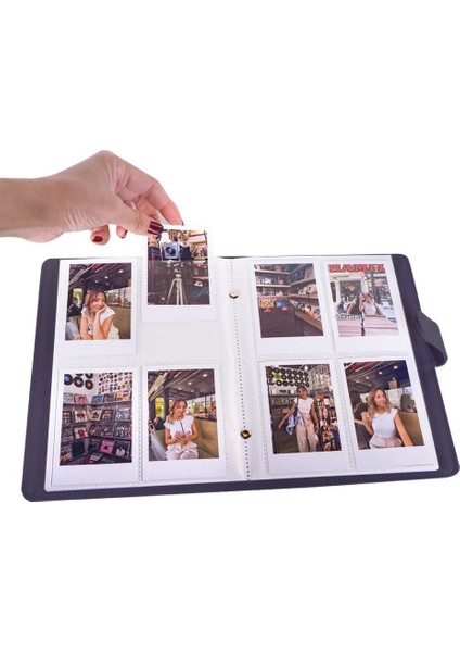 96 Fotoğraf Kapasiteli İnstax Polakart Siyah Fotoğraf Albümü modelleri