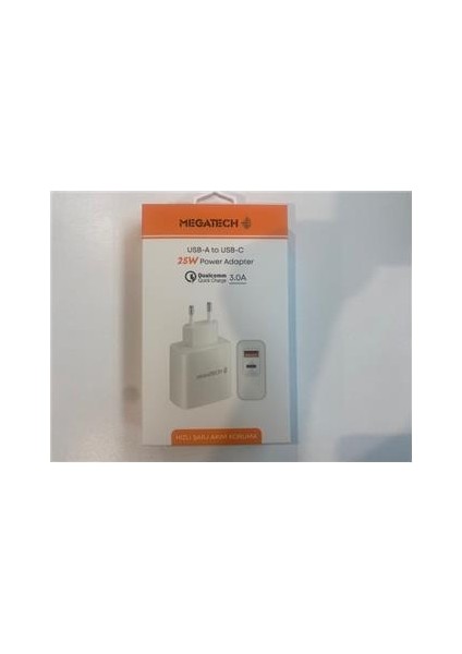 25W2 Usb-A To Usb-C 3.0A 25W Ev Şarj Kafa Hızlı Şarj Akım Koruma fiyatları
