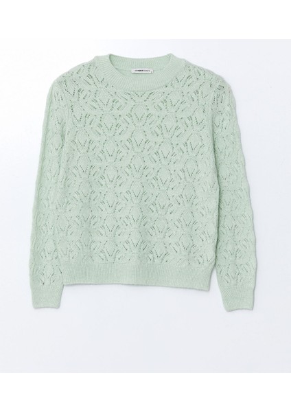 Yeni Sezon Bisiklet Yaka Ajurlu Kadın Triko Kazak indirimleri