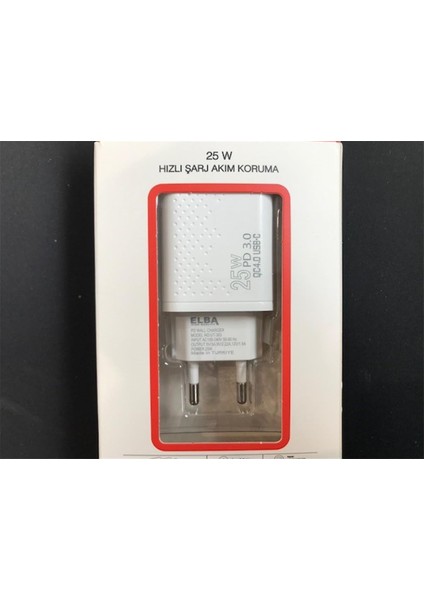 ELB01-25WPD Beyaz 25W Şarj Kafa Type Usb-C Pd3.0-Qc4.0(Akım Koruma-Hızlı Şarj-Isıya Dayanıklı) fırsatları