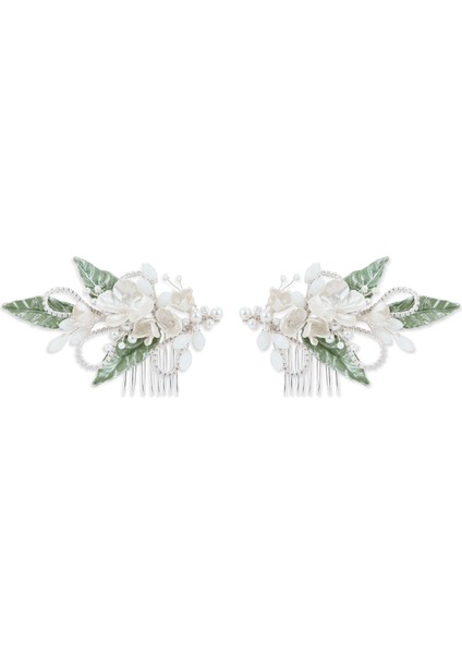 Brialis Incili ve Kristal Taşlı Duvak Aksesuarı