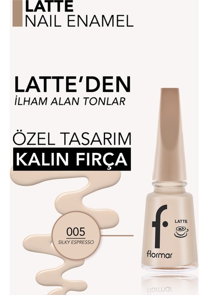 Latte Nail Enamel Yüksek Pigmentli & Parlak Bitişli Oje (Silky Espresso) 8682536104593 fiyatları