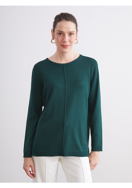 Yeni Sezon Bisiklet Yaka Kadın Triko Kazak