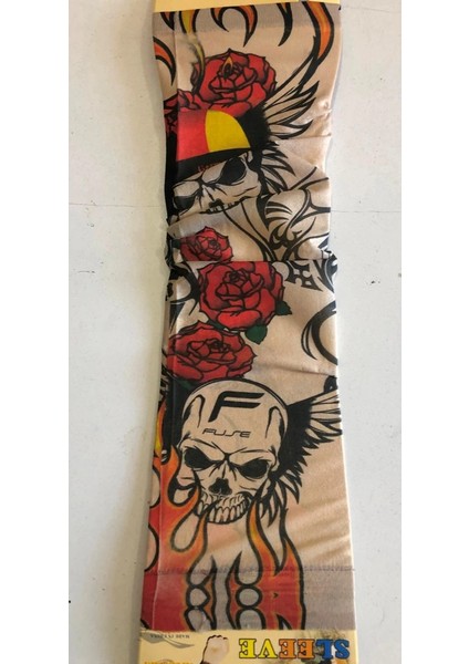 Çift Kol Giyilebilir Dövme Iskeletor Desenler Tattoo Sleeve fiyatları