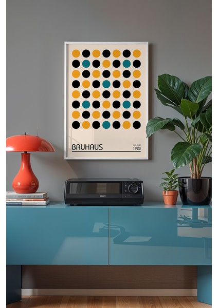Bauhaus Serisi Beyaz Çerçeveli Poster, Tablo No:31 fiyatları