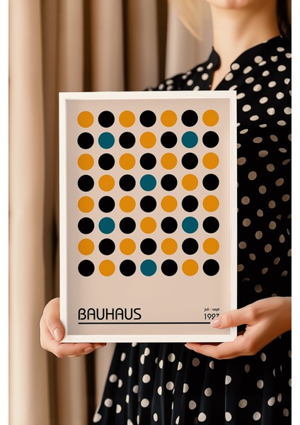Bauhaus Serisi Beyaz Çerçeveli Poster, Tablo No:31 modelleri