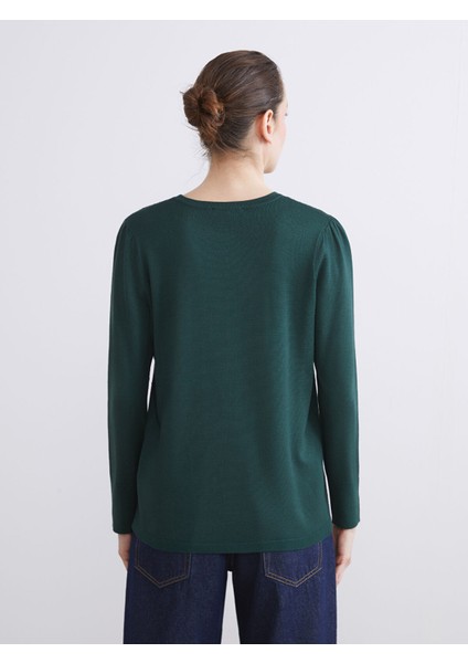 Yeni Sezon Bisiklet Yaka Taşlı Kadın Triko Kazak fırsatları