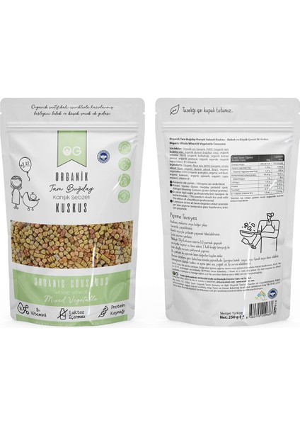 Organik Karışık Sebzeli Tam Buğday Bebek Kuskus 250 Gr +8 Ay fiyatları