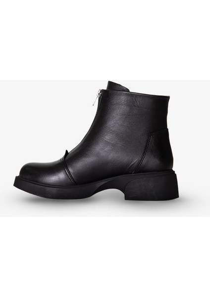 217551115-1 Zenne Kadın Bot Siyah Napa Deri modelleri