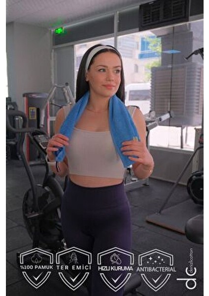 Nakışlı Sporcu Havlusu Pamuklu, Anti Bakteriyel, Ter Emici Fitness Plates Boks Tenis Spor Havlusu fırsatları