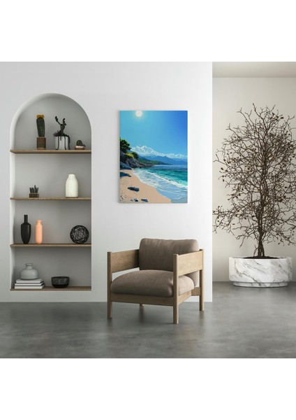 Sahilde Güneşli Gün - Ahşap Mdf Tablo fiyatları