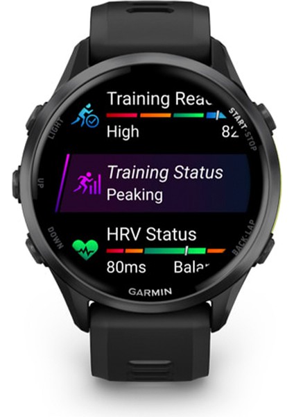 Forerunner 970 Karbon Gri Dlc Titanyum Siyah Gri Silikon Kayışlı Akıllı Saat