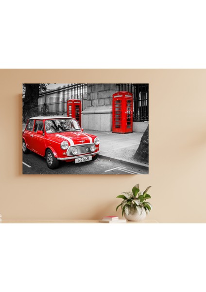 Kırmızı Mini Cooper - Ahşap Mdf Tablo modelleri