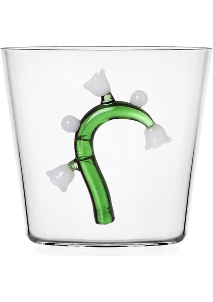 Botanica Koleksiyonu No:4 Çiçek Figürlü Cam Su Bardağı