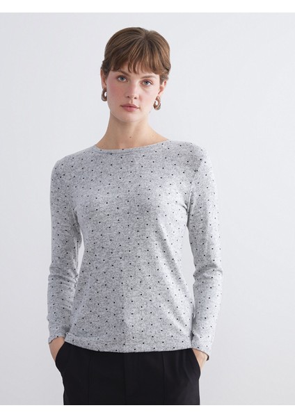 Yeni Sezon Bisiklet Yaka Puantiyeli Kadın Body