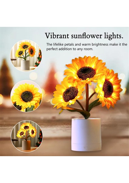 Ayçiçeği LED Lamba Yapay Ayçiçeği Gece Işık USB Yatak Odası Için Anneler Günü Hediyesi Için Şarj Edilebilir Çiçek Lambası (Yurt Dışından) modelleri