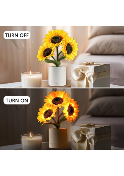Ayçiçeği LED Lamba Yapay Ayçiçeği Gece Işık USB Yatak Odası Için Anneler Günü Hediyesi Için Şarj Edilebilir Çiçek Lambası (Yurt Dışından) indirimleri