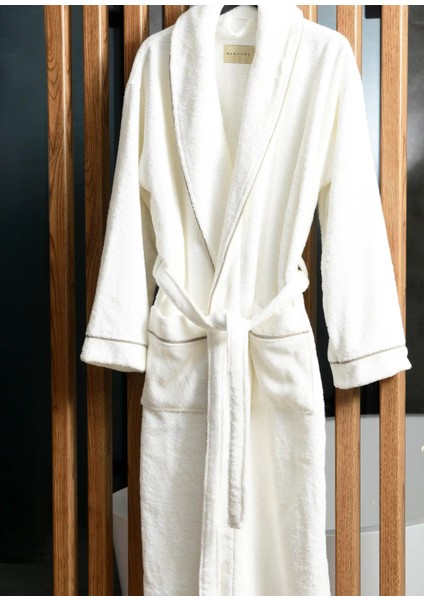 Pansy Pima Beyaz Pamuklu Unisex Bornoz modelleri