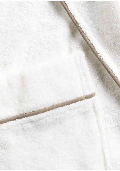 Pansy Pima Beyaz Pamuklu Unisex Bornoz fırsatları