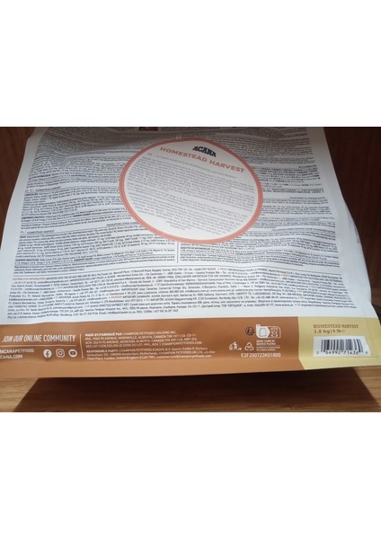 Homestead Harvest Yetişkin Kedi Maması 1,8kg fırsatları