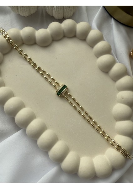 Zümrüt Detaylı Dorika Bileklik fiyatları