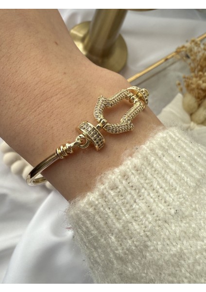 Taşlı Ok Detaylı Kelepçe Bileklik fiyatları