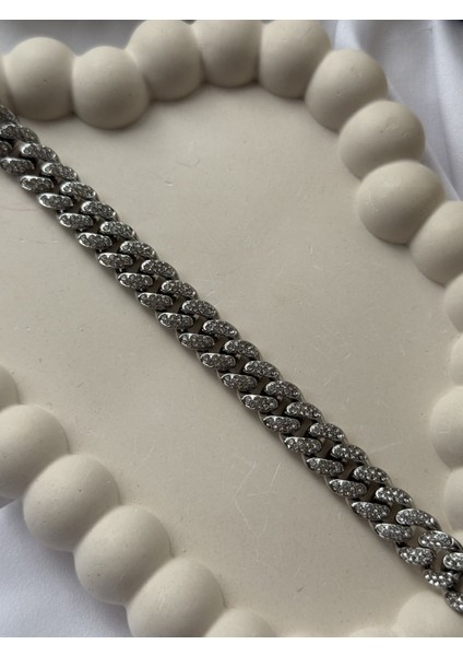 Silver Taşlı Zincir Bileklik fiyatları