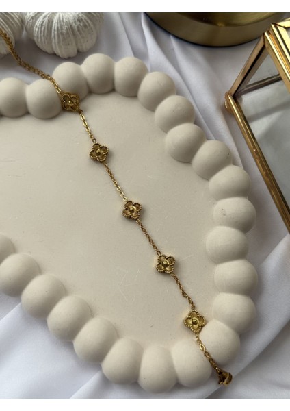 Minik Yonca Detaylı Gold Bileklik fiyatları