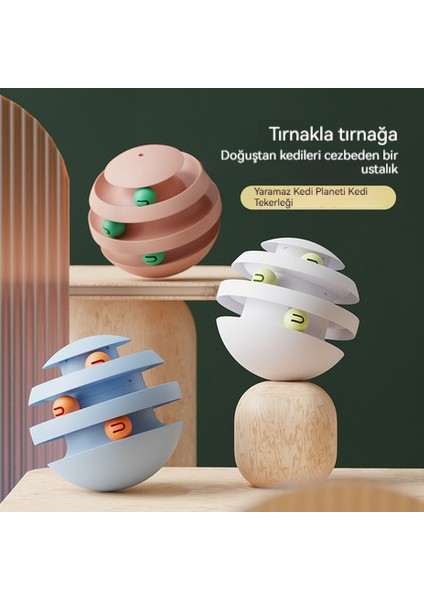 Kedi Dönme Tablası, Kedinin Canını Sıkmasın ve Eğlensin Için Etkileşimli Devrilmez Tumbler Oyuncak (Yurt Dışından) fiyatları
