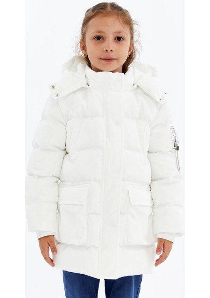 Kız Çocuk Kalın Kışlık Kapüşonlu Kaban 51349