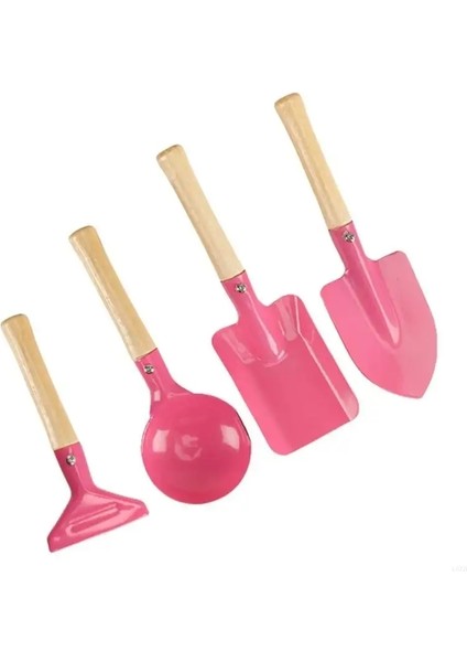 4pieces Çocuk Kürek Plaj ve Bahçe Maceraları Için Set Ergonomik Sap Kum Oyun Oyuncak Dış Mekan Aktivitesi Için L8RBCOLOR: Pınk (Yurt Dışından)