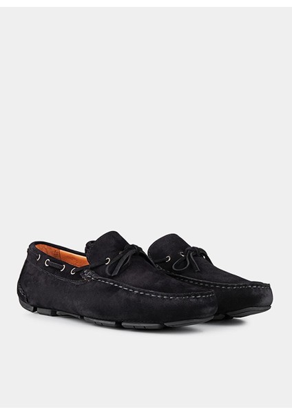 Erkek Süet Loafer Ayakkabı Sıyah AY23Y23104_D99