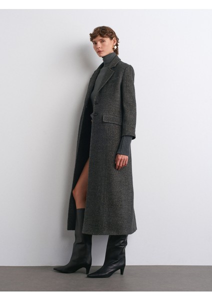 65478 Triko Kol Detaylı Kaban-Antrasit modelleri