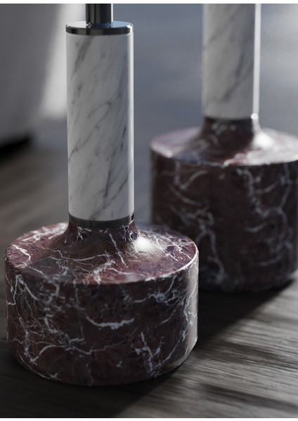 Lope Siyah Cam Tablalı Mermer Ayaklı 2'li Yan Sehpa Seti fırsatları