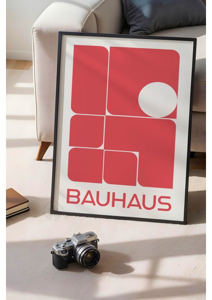 Bauhaus Serisi Siyah Çerçeveli Poster, Tablo No:84