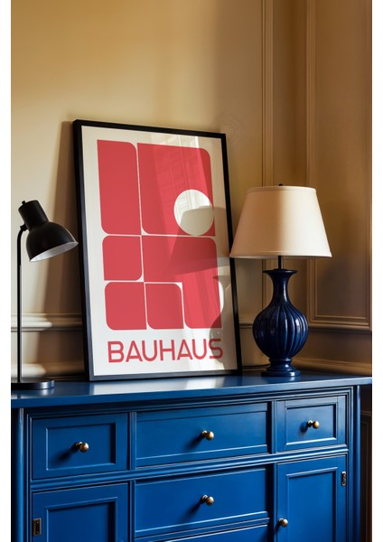 Bauhaus Serisi Siyah Çerçeveli Poster, Tablo No:84 fiyatları