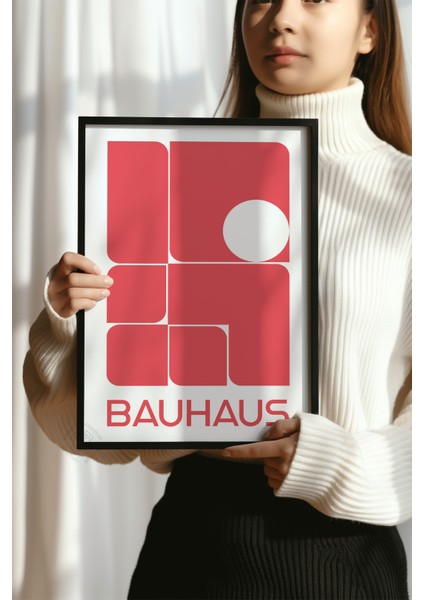 Bauhaus Serisi Siyah Çerçeveli Poster, Tablo No:84 modelleri