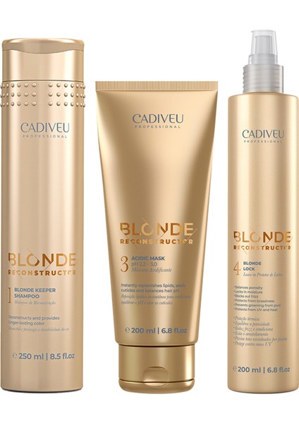 Blonde Reconstructor Onarıcı Renk Koruyucu Losyon + Saç Maskesi + Şampuan 3'lü Saç Bakım Seti
