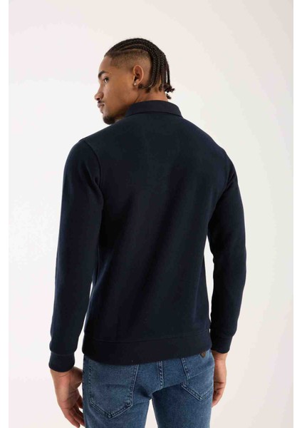 Polo Uzun Kol Lacivert Regular Fit