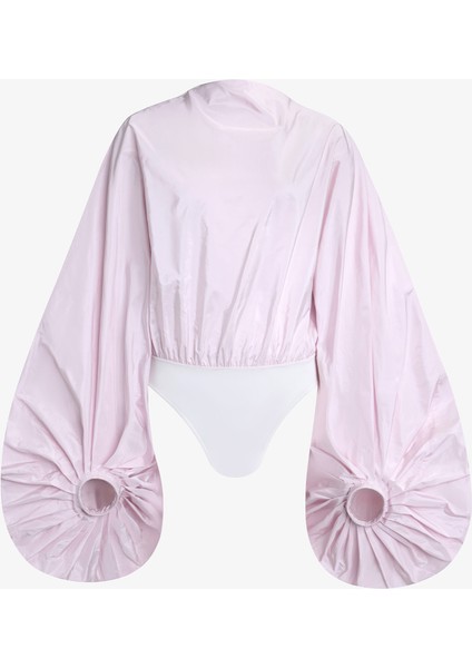 Açık Pembe Ipek Bluz