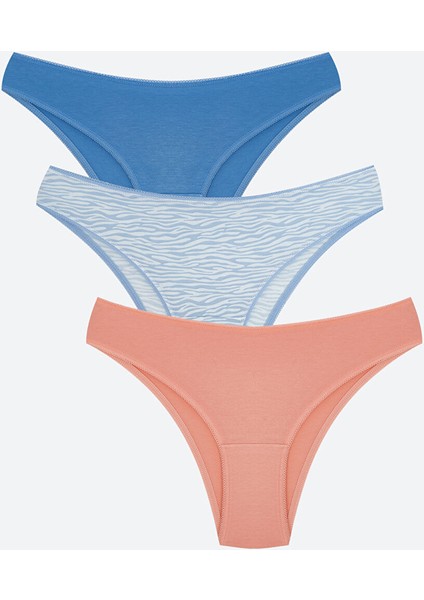 Yeni Sezon Desenli Brazilian Külot 3'lü