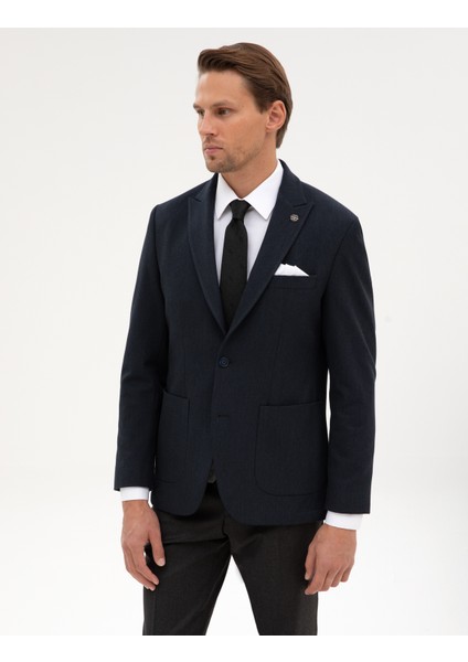 Erkek Lacivert Slim Fit Ceket 50317671-VR033